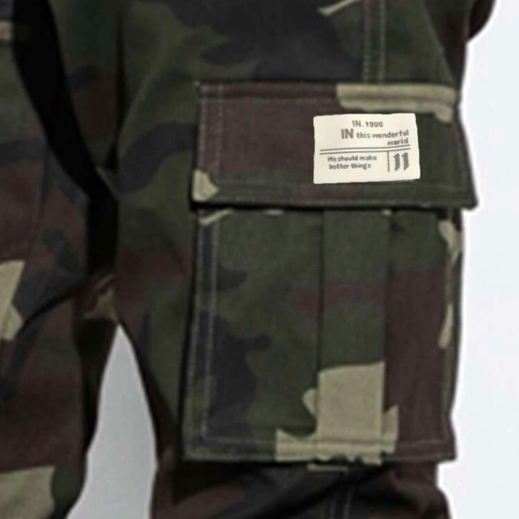 Men’s Camo Flap Pocket Cargo Pants *NEW* - Picture 6 of 7